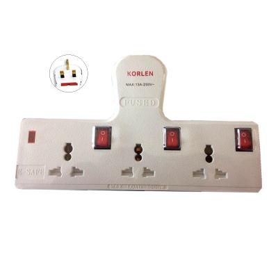 China High Quality Residential / General Purpose Individual Switch 3 WAY Power Adapter Universal Socket for sale