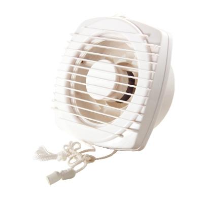 China Hotels Exhaust Fan Ventilation Fan Pull Rope Switch Design Round Panels Mounted Bathroom Exhaust Fan 6 Inch Canopy Glass Window for sale