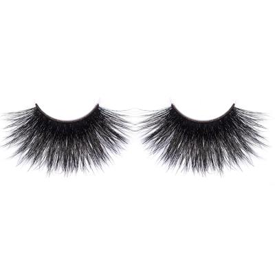 China Wholesale Top Quality Soft.natural Real Faux Mink Eyelashes 25Mm Fluffly Individual False Eyelash for sale