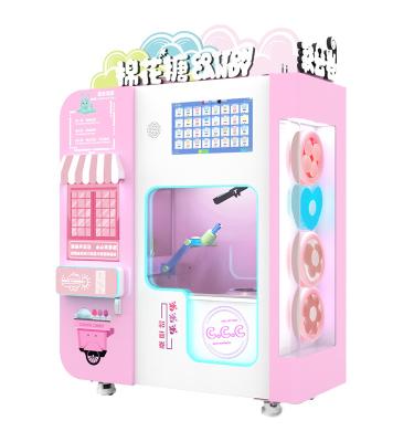 China Snack Factory Commercial 32 Styles Flower Cotton Candy Floss Vending Machine Marshmallow Cotton Candy Vending Machine for sale