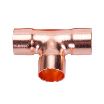 China Industrial Supply 5mm-30mm , Type 3 Way Copper Tee OEM Elbow Fitting for sale