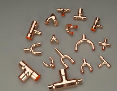 China Air Conditioning Spare Parts Copper Copper Material And Connection Push Fittings Welding Copper Pipe Fitting for sale