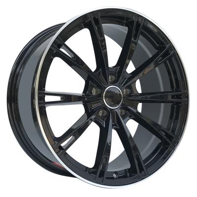 China OEM repilicate aluminum rim, 17/19/20 inch 5x112 alloy wheel, black milling spokes wheel rim made in china, AD68 for sale