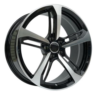 China 17/18/19/20inch aluminum wheel, CNC machine face rim, PCD CB 5X112 66.45/57.1 wheel rims, 5 split spoke, AD16 for sale