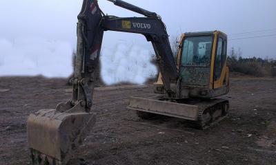 China Mini Used Volvo Excavator EC55 0.14cbm Bucket Capacity With Original Turbo for sale