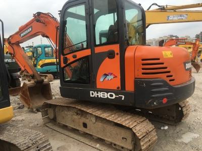 China El mini excavador usado de DH80-7 Doosan/la segunda mano Doosan rodó el excavador en venta