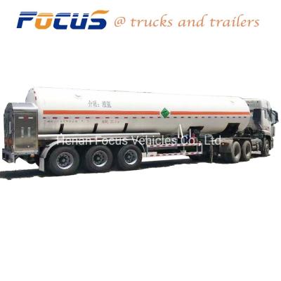 China 7000-8000mm Wheel Base Liquid Oxygen/Nitrogen Transportation Tank Truck Semi Trailer for sale