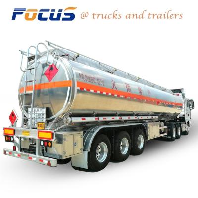 China Aluminum Fuel Tanker Semi Trailer with Double Tyre and Civacon Vapour Recovery Valve for sale