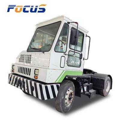 China off-Road Low Speed Solid Axle 360-Degree View Rear Window Teminal Tractor/Lorry for Mafi Roll Trailer Hualing for sale