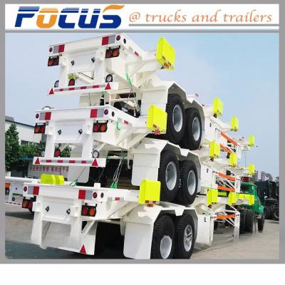 China Grade Heavy Duty Container Operation Bomb Cart Chassis Trailer for in Philippine Port for sale