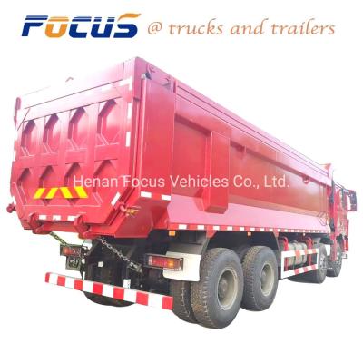 China 8mm 10mm 12mm 14mm Floor Thickness Dump Tipper Truck for Construction Contract Work for sale