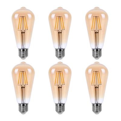 China HOME MAILS HOTELS BARS CAFE Vintage Style 110-130V E26 400lm 4W ST64 LED Decorative Warm White Filament Light Bulb for sale