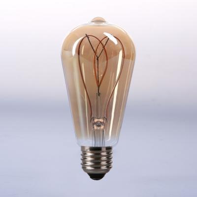 China Jiaxing indoor lighting factory wholesales 2W 4W 6W 8W 10W 12W ST64 led filament bulb, E26 E27 B22 St64 filament bulb for sale