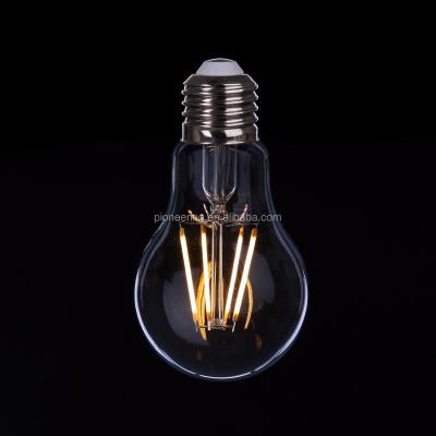 China New A60 4w e27 glass electric products led filament bulb light warm light for sale