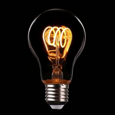 China New Beautiful Design 3W 4W Residential Decorative Soft A60 Filament Led Light Bulb for sale