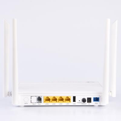 China 2.4G&5G Realtek 4GE+1POTS+ACWIFI+1USB 4 Dual Band Antennas 5dBi XPON GPON ONU BT-762XR for sale