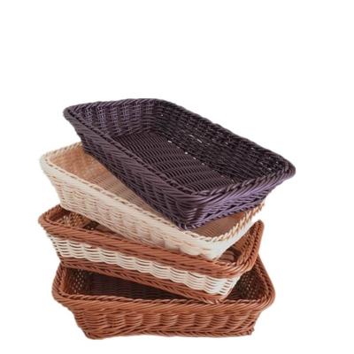 China China Supplier Multifunctional Hand Made Plastic Ratta Sustainable PP Core Woven Basket for sale