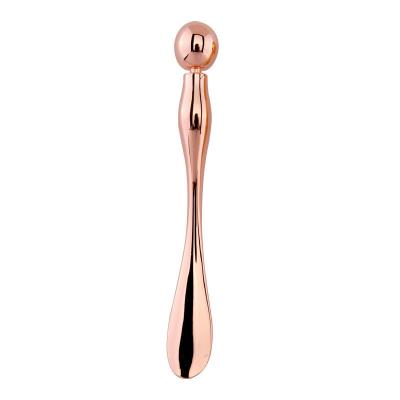 China Daily 7.7cm 10cm Gold Rose Gold Eye Cosmetic Spatula Mini Facial Massage Applicator Silver Cream Makeup Spoon for sale