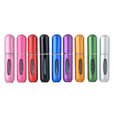 China 5ml 8ml Travel Mini Container Aluminum Refillable Perfume Empty Cosmetic Portable Spray Bottles for sale