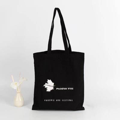 China High Quality Black Canvas Tote Bag For Gift Shopping for sale