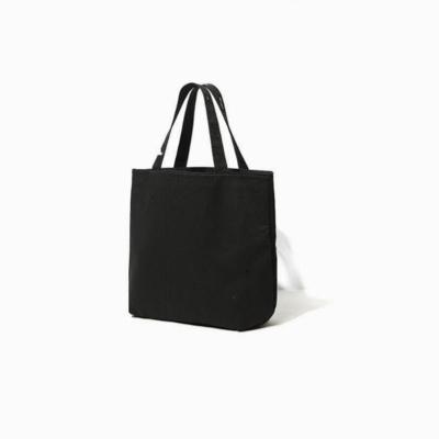 China Custom High Quality Black Canvas Gift Cotton Tote Bag for sale