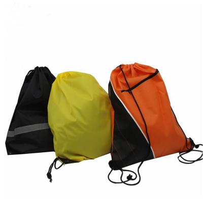 China Custom Waterproof Gift Backpack 210D Gym Bag With Drawstring for sale