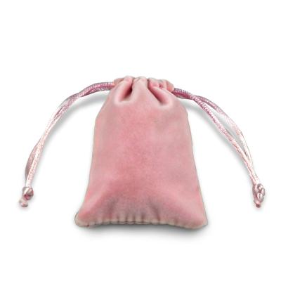 China Recyclable Customized Jewelry Pouch Drawstring Velvet Bag For Gift for sale