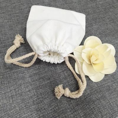 China Logo Printed Cotton Bag Drawstring Recyclable For Gift Wedding for sale