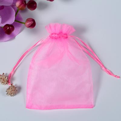 China Recyclable Custom Printed Organza Drawstring Large Pouch Wedding for sale