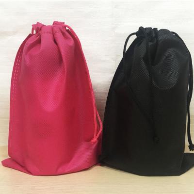 China Disposable Custom Printed Logo Gift Non Woven Drawstring Cloth Bag For Garment for sale