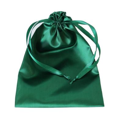 China High Quality Elegant Gift Drawstring Satin Bag For Hair Extension for sale