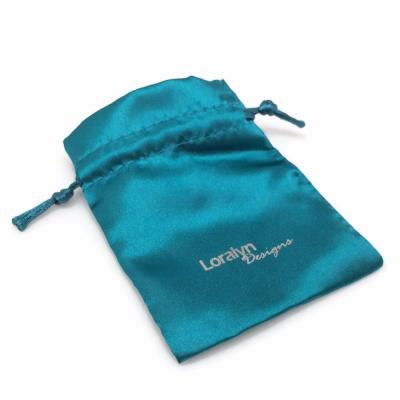 China Custom Recyclable Satin Dust Pouch Drawstring Pouches With Logo for sale