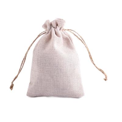 China Jewelery disposable cheap cosmetic drawstring bag made of jute and canvas for sale