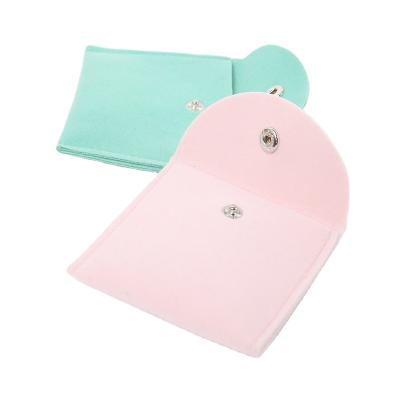 China OEM+ODM+Wholesale Custom Packaging Logo Button Jewelry Pouch Bag for sale