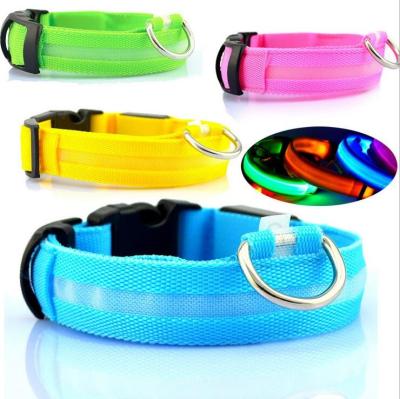 China Night Safety Padded Hot Sale Flashing Glow in the Dark Dog Collar with Leash Pet Led Luminous Collar for sale