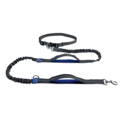 China Customized Hot Sale Restraint Belt With Pocket Bungee Hands Free Nylon Reflective Pet Running Leash for sale