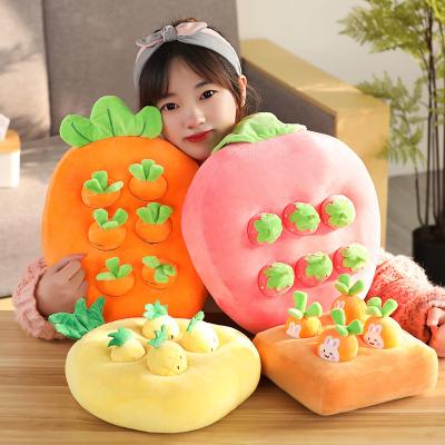 China Viable dog pet toys, plush toy for puppy, parrot, fruit, strawberry, pineapple for sale