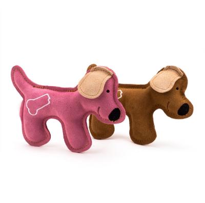 China New Amazon Dog Padded Toy Leather Small Medium Dog Chew Pet Funny Squeaky Toy for sale