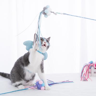 China Cat Teaser With Retractable Stick Single Multifunctional Viable Cat Toy Popular Sticker for sale