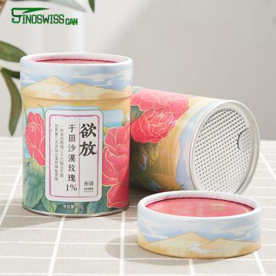 China Wholesale Recyclable Airtight Tea Tin Rose Tea Paper Packaging Tin can packaging for tea for sale