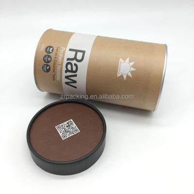 China Hot Selling Customized Recyclable Recycle Round Kraft Paper Cardboard Tube For Powder Packing for sale