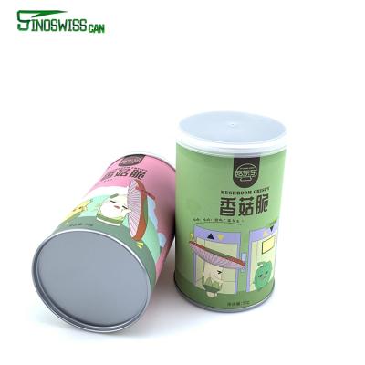 China Recyclable Mushroom Paper Packaging Jar Cardboard Retail Packaging Can Biodegradable Jar for sale