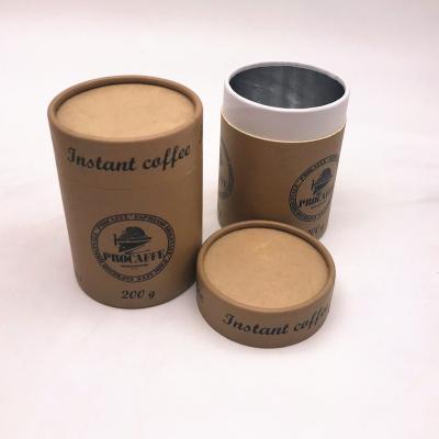 China Recyclable Recycled Custom Paper Cardboard Tube Coffee Packaging Packaging Packaging for sale