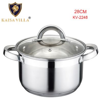 China KAISA Stocked VILLA (KV-2248) Drop Shipping Pots (4 pcs/ctn) Cooking Stainless Steel Kitchen Supplies Cooking Pots Sets Cooking for sale