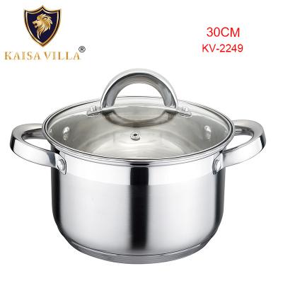 China KAISA VILLA (KV-2249) Stocked Kitchen (4 pcs/ctn) Supply Cooking Cook Pots Stainless Steel Cookware Kitchen Pot for sale