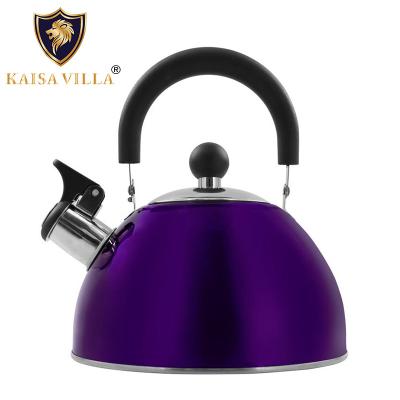 China KAISA VILLA 2.7L Water Kettle Stainless Steel Viable Whistling Tea Kettle With Color Painting For Promotional Gift for sale