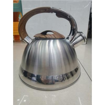 China KAISA VILLA 3l Stainless Steel Whistling Kettle Sustainable Tea Water Kettle With Wooden Handle for sale