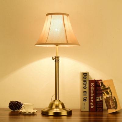 China American modern simple warm pattern iron study LED room lamp living room lamp hotel bedside living room lift table light for sale