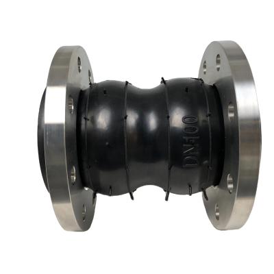 China SS304 Flange Double Sphere Rubber Expansion Joint DIN Manufacturers Waterproof for sale