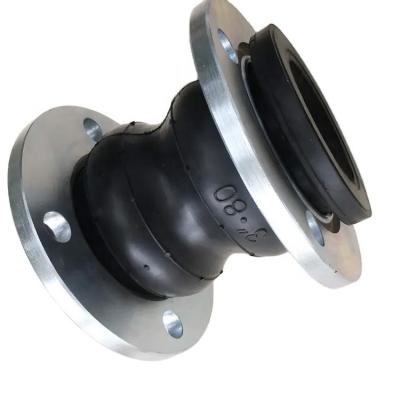 China JIS 10K Stainless Steel Flanged NBR Twin Sphere Rubber Expansion Joint Customizable Corrugated Compensator for sale